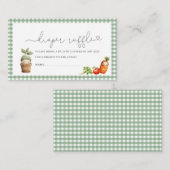 Waterverf Lokaal gekweekt baby shower luier raff Informatiekaartje (Voorkant / Achterkant)