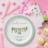 Waterverf Lokaal geteeld baby shower Papier PL Papieren Bordje (Feest)