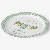 Waterverf Lokaal geteeld baby shower Papier PL Papieren Bordje (Gekanteld)