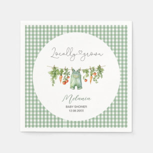 Waterverf Lokaal geteeld baby shower Papier PL Servet