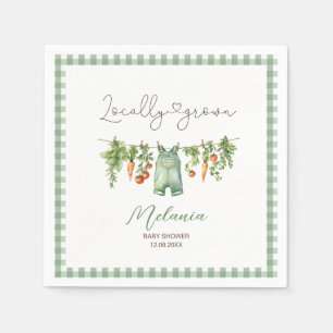 Waterverf Lokaal geteeld baby shower Papier Plat Servet