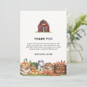 Waterverf lokaal geteeld Veggie Baby shower Bedankkaart (Staand voorkant)