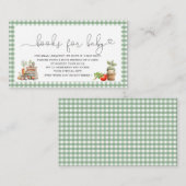 Waterverf Lokaal geteelde baby shower boeken voor  Informatiekaartje (Voorkant / Achterkant)