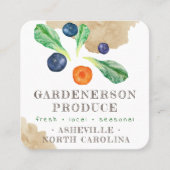 Waterverf lokale productie standaard-kwadraat bedr vierkante visitekaartje (Voorkant)