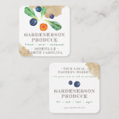 Waterverf lokale productie standaard-kwadraat bedr vierkante visitekaartje (Voorkant / Achterkant)