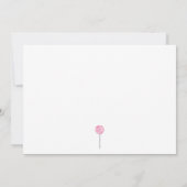 Waterverf Lollipop Birthday Party Uitnodiging (Achterkant)