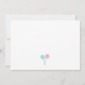 Waterverf Lollipop Birthday Party Uitnodiging (Achterkant)