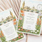 Waterverf Londen Big Ben Wedding Kaart