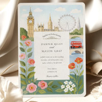 Waterverf Londen Big Ben Wedding