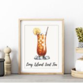Waterverf Long Island Iced Tea Cocktail Poster