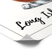 Waterverf Long Island Iced Tea Cocktail Poster (Hoek)