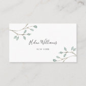 waterverf loof groen visitekaartje (Voorkant)