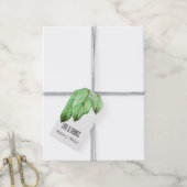 Waterverf loof tropisch cadeaulabel (Met Touw)