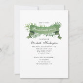 Waterverf loof. Tropisch vrijgezellenfeest Kaart (Voorkant)