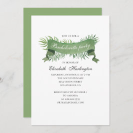 Waterverf loof. Tropisch vrijgezellenfeest Kaart