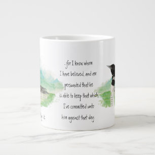 Waterverf Loon 2 Timotheüs 1:12 Schriftgedeelte Ch Grote Koffiekop