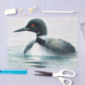 Waterverf Loon aan het meer Tissuepapier (Craft)