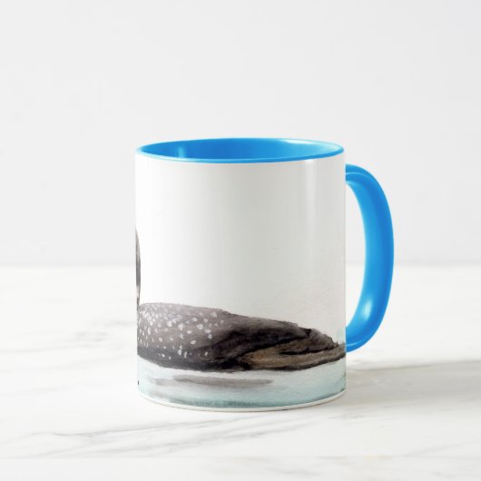 Waterverf Loon Art Mok (Voorkant rechts)