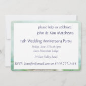 Waterverf Loon Bird Jubileum Party nodigt uit Kaart (Achterkant)