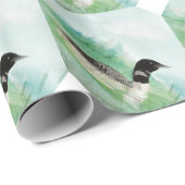 Waterverf Loon Wilderness Bird Natuur Cadeaupapier (Rol Hoek)