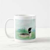 Waterverf Loon Wilderness Lake Bird Natuur Art Koffiemok (Links)
