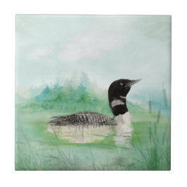 Waterverf Loon Wildlife Natuur Bird art Tegeltje