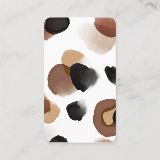 Waterverf | Loopspatafdruk | ABSTRACT Visitekaartje (Achterkant)