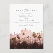 Waterverf Los Angeles Californië Bewaar de datum Briefkaart (Voorkant)