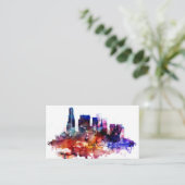 Waterverf Los Angeles Visitekaartje (Staand voorkant)