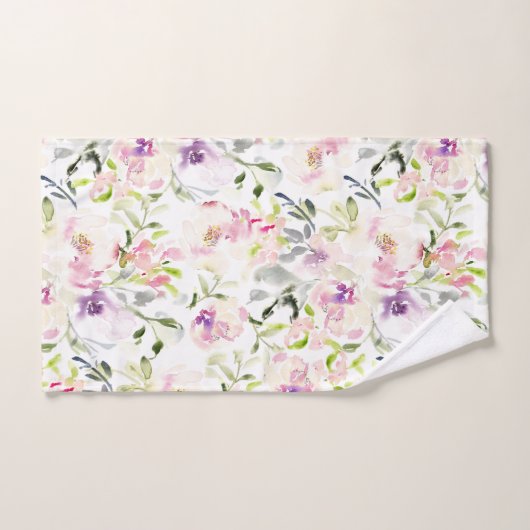 Waterverf losse expressieve lentesflorale bad handdoek (Handdoek)