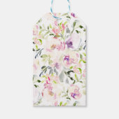 Waterverf losse expressieve lentesflorale cadeaulabel (Voorkant)