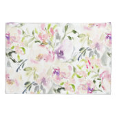 Waterverf losse expressieve lentesflorale kussensloop (Achterkant)