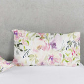 Waterverf losse expressieve lentesflorale kussensloop