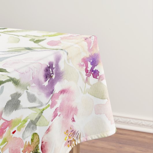 Waterverf losse expressieve lentesflorale tafelkleed (Voorbeeld)