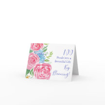 Waterverf Losse Rozen & Hydrangea 100e Verjaardag