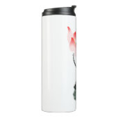 Waterverf Lotus Floral Chinoiserie Freehand Art Thermosbeker (Gedraaid links)