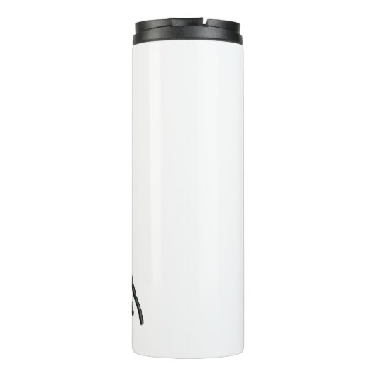 Waterverf Lotus Floral Chinoiserie Freehand Art Thermosbeker (Achterkant)