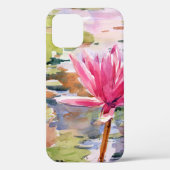 Waterverf Lotus Floral Illustration Case-Mate iPhone Case (Achterkant)