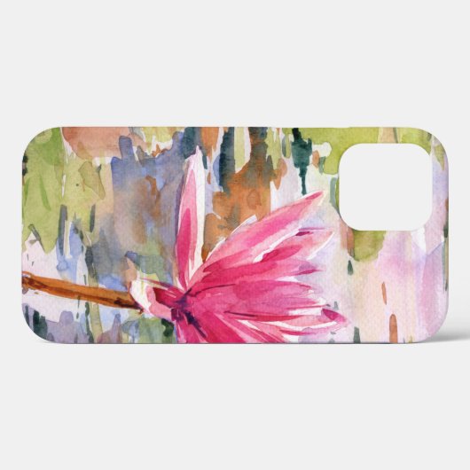 Waterverf Lotus Floral Illustration Case-Mate iPhone Case (Achterkant (horizontaal))