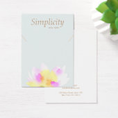 Waterverf Lotus Floral Ketting Display Card Visitekaartje (Bureau)