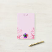  Waterverf Lotus Flower Boarder Post-it® Notes (Op bureau)