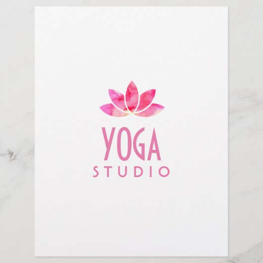 Waterverf Lotus Flower Flyer (Voorkant)