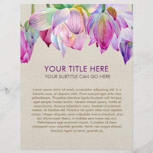 Waterverf Lotus Flower Flyer