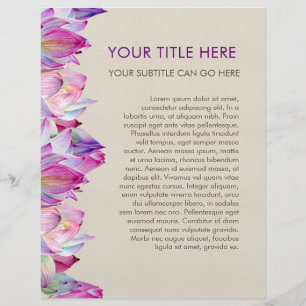 Waterverf Lotus Flower Flyer
