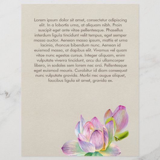 Waterverf Lotus Flower Flyer (Achterkant)