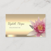 Waterverf Lotus Flower Gold Yoga Instructeur Visitekaartje (Voorkant)