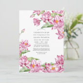 Waterverf Lotus Flower Indian Celebration of Life Kaart (Staand voorkant)