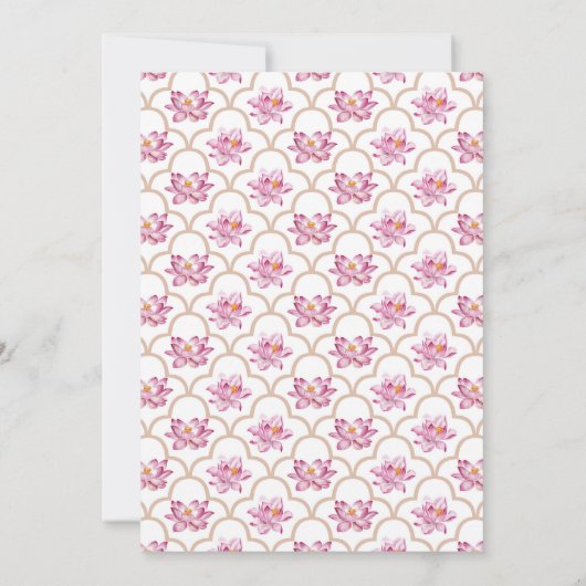 Waterverf Lotus Flower Indian Shower by Mail Kaart (Achterkant)