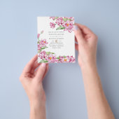 Waterverf Lotus Flower Indian Wedding Flyer (Hand)