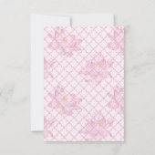 Waterverf Lotus Flower Indian Wedding RSVP Kaartje (Achterkant)